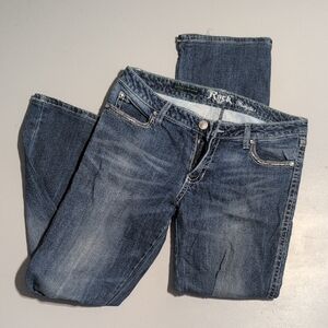 Rock Women's Classic Straight Leg Jeans - Dark Blue